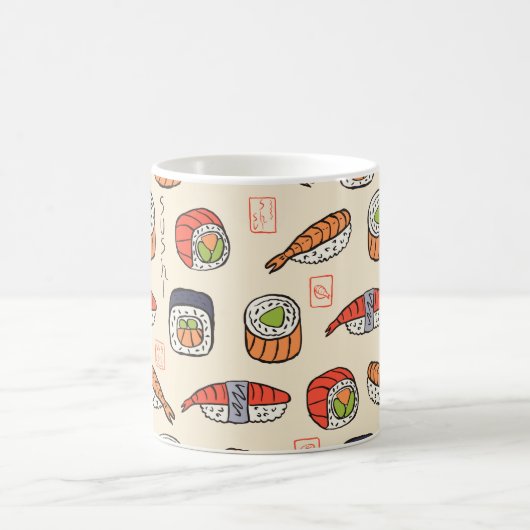 Mug motif sushi sans soudure (Centre)