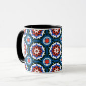 Mug Motif Suzani aux ornements audacieux (Devant gauche)