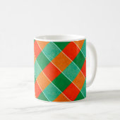 Mug Motif tartan rouge et vert (Devant droit)