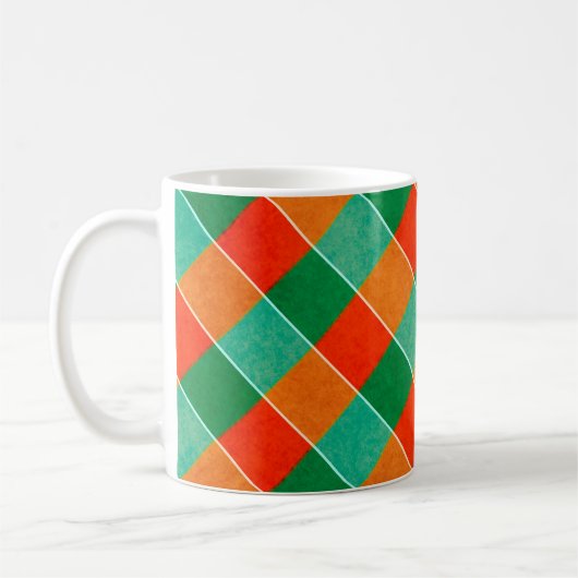 Mug Motif tartan rouge et vert (Gauche)