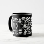 Mug Motif téléphonique noir rétro (Devant gauche)