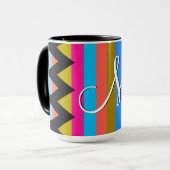 Mug Motif tendance Chevron Stripes #4 (Devant gauche)