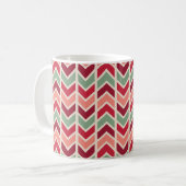 Mug Motif tendance des Chevrons de vacances avec Monog (Devant gauche)