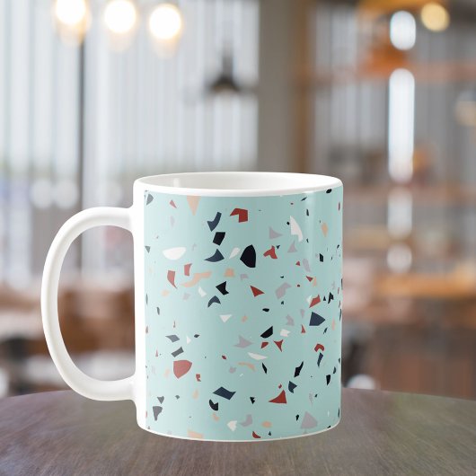 Mug Motif Terrazzo Abstrait Moderne du Milieu du Siècl