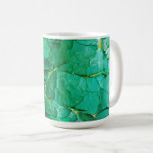 Mug Motif textuel turquoise vif (Devant droit)