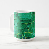 Mug Motif textuel turquoise vif (Devant gauche)