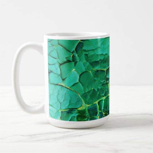 Mug Motif textuel turquoise vif (Gauche)