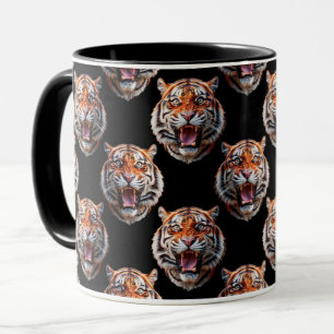 Mug Motif Tiger - Noir