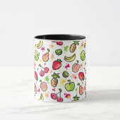Mug motif tiré par la main de fruits (Centre)