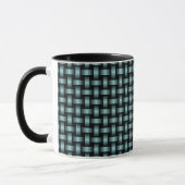 Mug Motif Tissé Bleu Noir (Gauche)