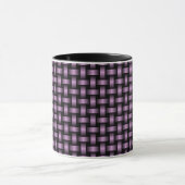 Mug Motif Tissé Noir Violet (Centre)