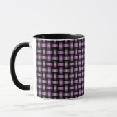 Mug Motif Tissé Noir Violet (Gauche)