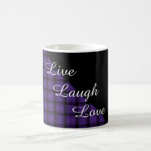 Mug Motif Tissé Violet avec Noir