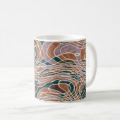 Mug Motif topographique Abstrait (Devant droit)
