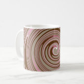 Mug Motif tourbillon rose et marron (Devant gauche)