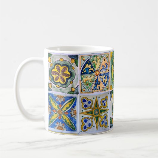 Mug motif traditionnel en céramique sicilienne (Gauche)