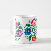 Mug Motif traditionnel polonais floral folk broderie (Devant gauche)