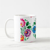 Mug Motif traditionnel polonais floral folk broderie (Gauche)