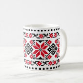 Mug Motif traditionnel roumain "Les Etoiles" (Devant droit)