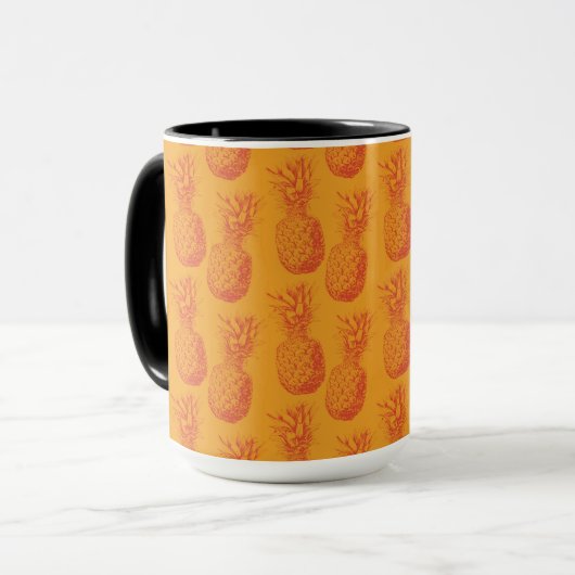 Mug Motif transparent avec ananas (Devant gauche)