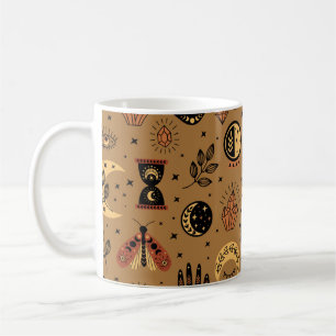 Mug motif transparent avec éléments magiques