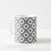 Mug Motif transparent de conception de point de croix (Devant gauche)