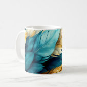 Mug motif transparent de plumes en cascade (Devant gauche)