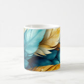Mug motif transparent de plumes en cascade (Centre)