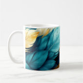 Mug motif transparent de plumes en cascade (Gauche)