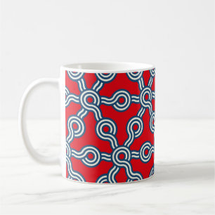 Mug motif transparent en réseau graphique avec hexago