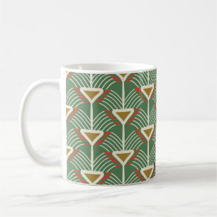 Mug motif transparent vert avec lignes et géométrie sh