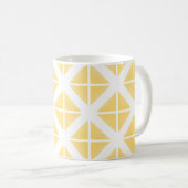 Mug Motif triangle à la mode jaune (Devant droit)