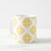 Mug Motif triangle à la mode jaune (Devant gauche)