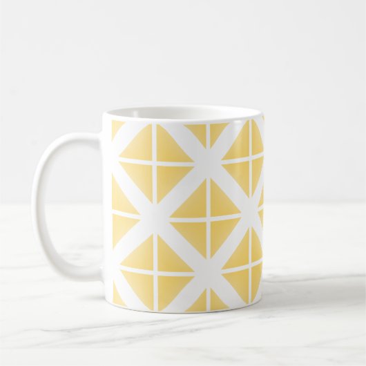 Mug Motif triangle à la mode jaune (Gauche)