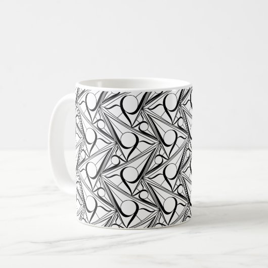 Mug Motif triangle avec cercle (Devant gauche)