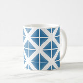 Mug Motif triangle bleu tendance (Devant droit)