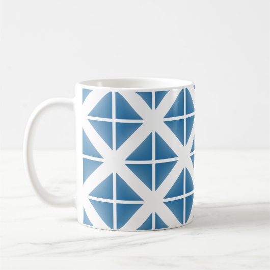 Mug Motif triangle bleu tendance (Gauche)
