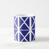 Mug Motif Triangle Géométrique Bleu Blanc (Centre)