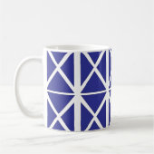 Mug Motif Triangle Géométrique Bleu Blanc (Gauche)
