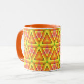 Mug Motif Triangle Jaune Doré (Devant gauche)