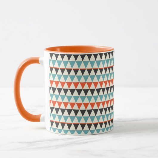 Mug Motif triangle moderne rétro du milieu du siècle (Gauche)