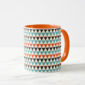 Mug Motif triangle moderne rétro du milieu du siècle (Devant droit)