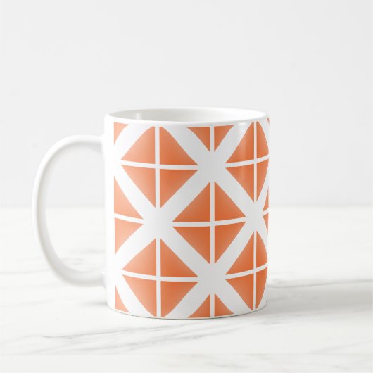 Mug Motif triangle Orange tendance (Gauche)