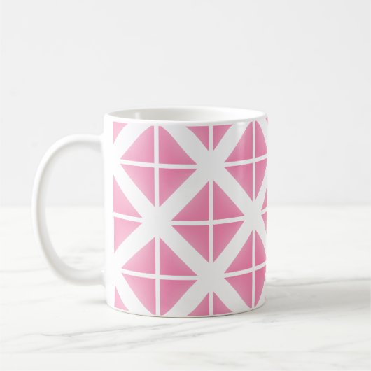 Mug Motif triangle rose tendance (Gauche)