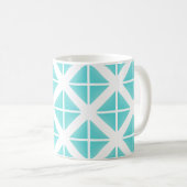 Mug Motif Triangle tendance Turquoise (Devant droit)