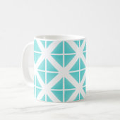 Mug Motif Triangle tendance Turquoise (Devant gauche)