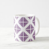 Mug Motif triangle tendance violet (Devant droit)