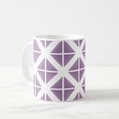 Mug Motif triangle tendance violet (Devant gauche)