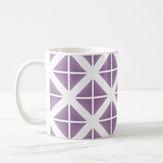 Mug Motif triangle tendance violet (Gauche)