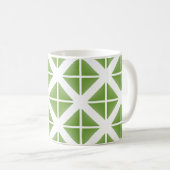 Mug Motif triangle vert tendance (Devant droit)